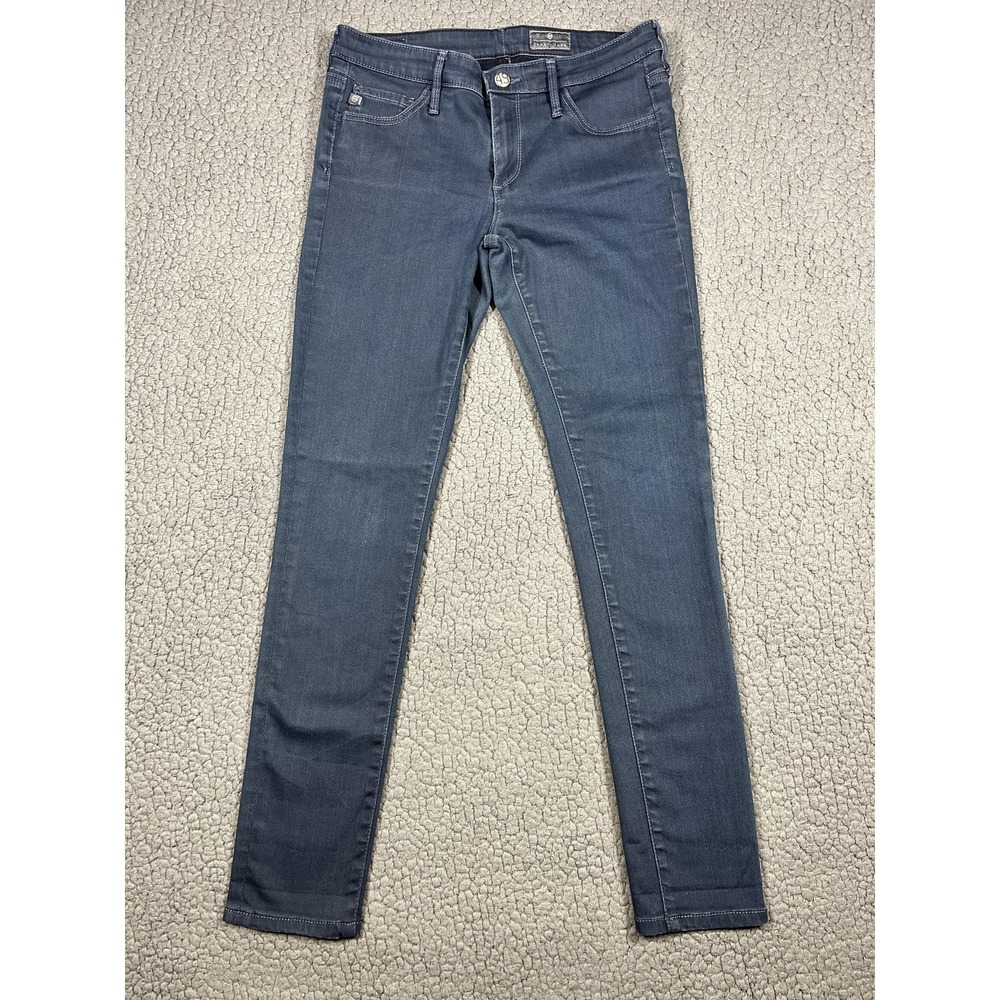 AG Adriano Goldschmied Jeans Womens 27 Blue Skinny Ankle Stretch Denim USA‎
